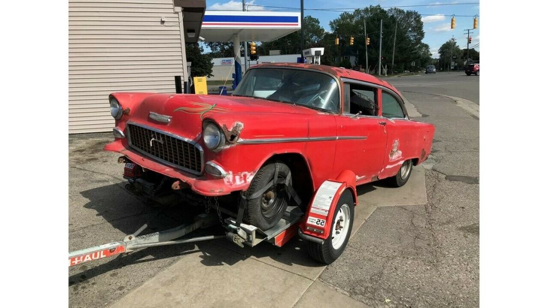 1955 Chevy Bel Air 2 Door Post V8 Gasser Street Hot Rod Rat Restoration 1955 Chevrolet Bel Air/150/210
