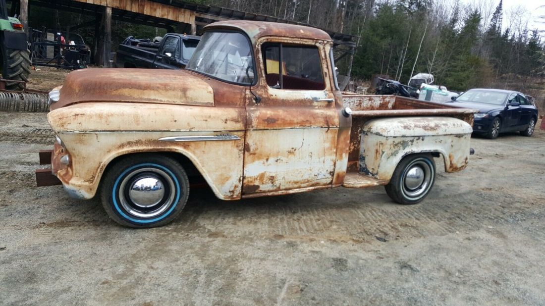 1955 chevy big back window rat rod truck project with awesome original petina 1955 Chevrolet Other Pickups