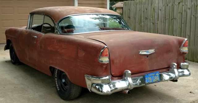 1955 Chevy Chevrolet 2 Door Hardtop Bel Air Barn Find 1955 Chevrolet Bel Air/150/210