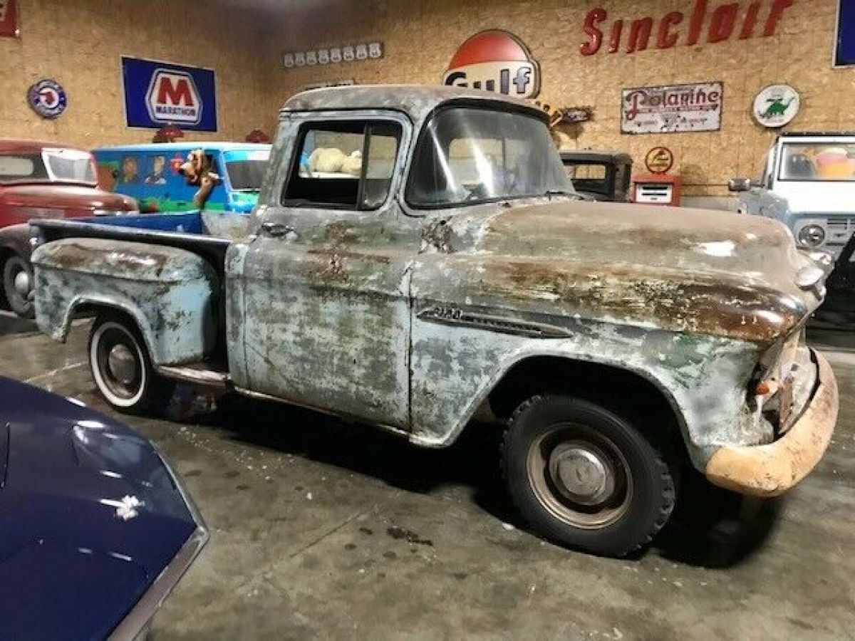 1955 Chevy pick up truck 3100 1/2 ton short box step side c10 1951 1957 1964 1955 Chevrolet Other Pickups No Reserve 3100 short box step side truck VIDEO