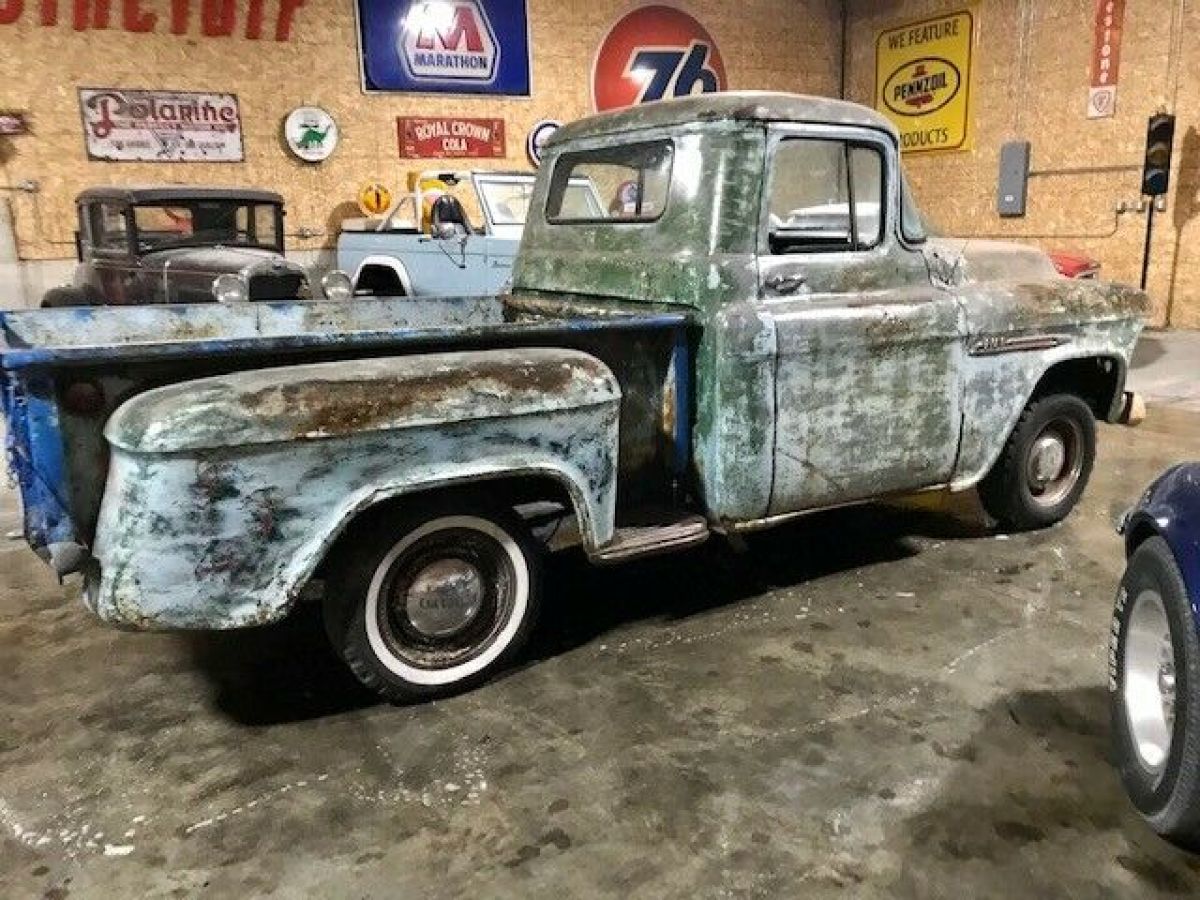 1955 Chevrolet Other Pickups No Reserve 3100 short box step side truck VIDEO - photo 2