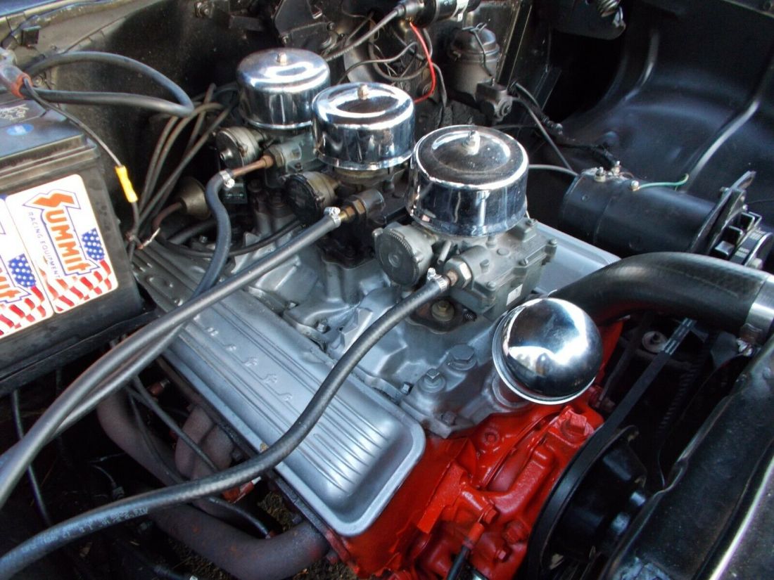 1955 Chevrolet Bel Air/150/210 ribbed door panels black cloth seat - photo 2