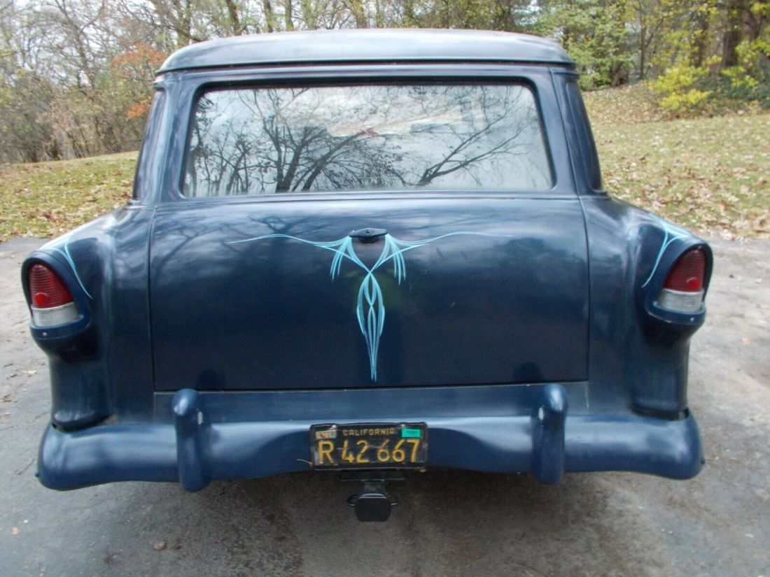 1955 Chevrolet Bel Air/150/210 ribbed door panels black cloth seat - photo 3