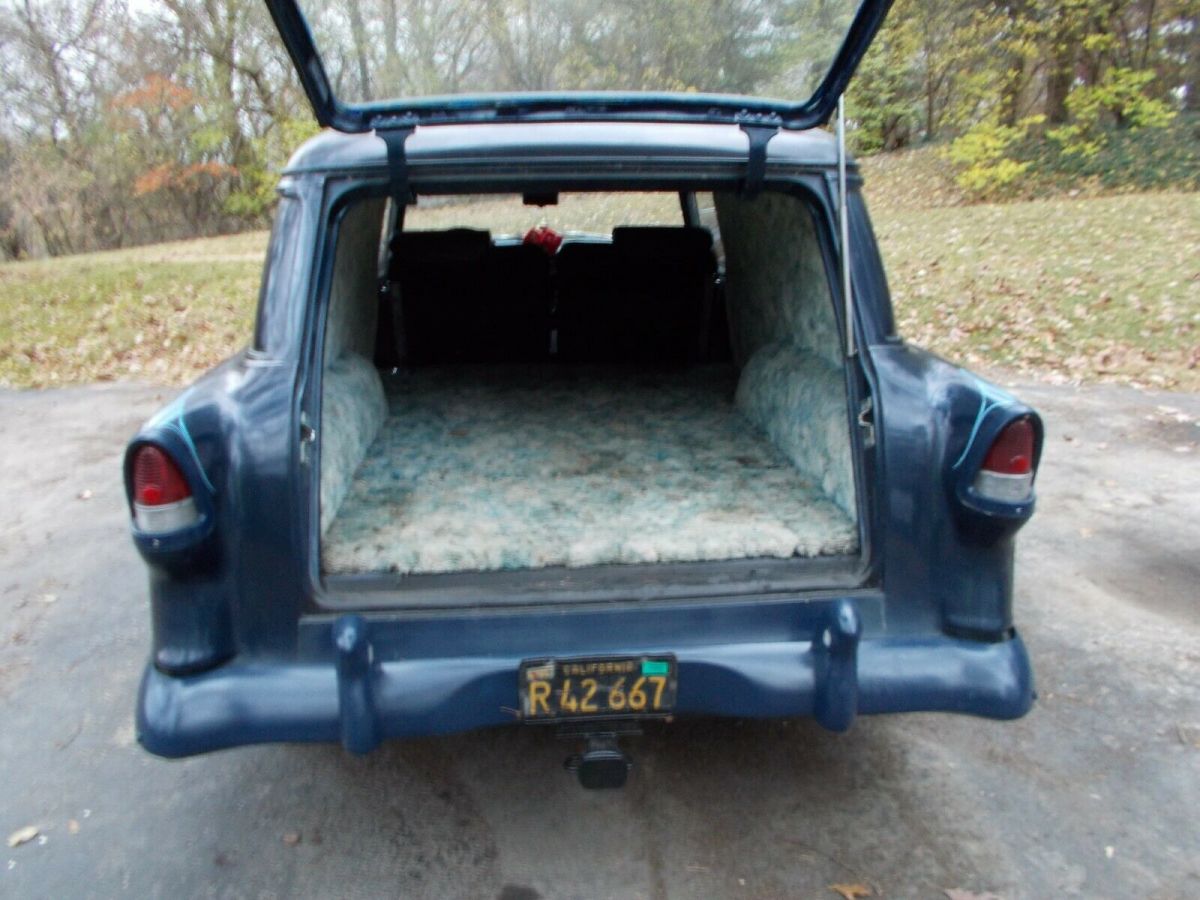 1955 Chevrolet Bel Air/150/210 ribbed door panels black cloth seat - photo 7