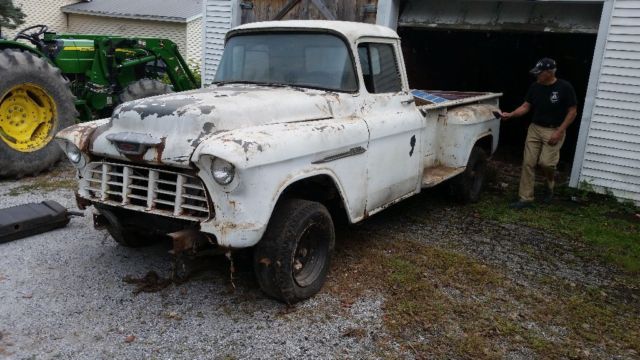 1955 CHEVY TRUCK 3600 LONG BED NO RUST ON FRAME ALL COMPLETE MINUS ENGINE 1955 Chevrolet Other Pickups 3600
