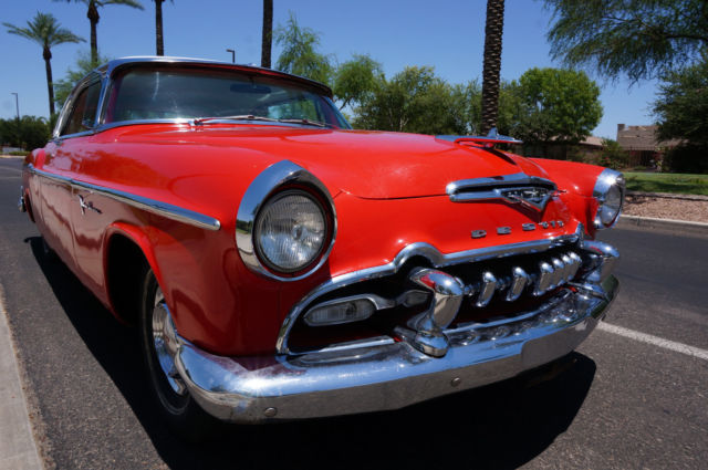 1955 DESOTO FIREDOME SPORTSMAN HARDTOP COUPE 2 DOOR CARNIVAL RED HEMI V8 1955 DeSoto Firedome