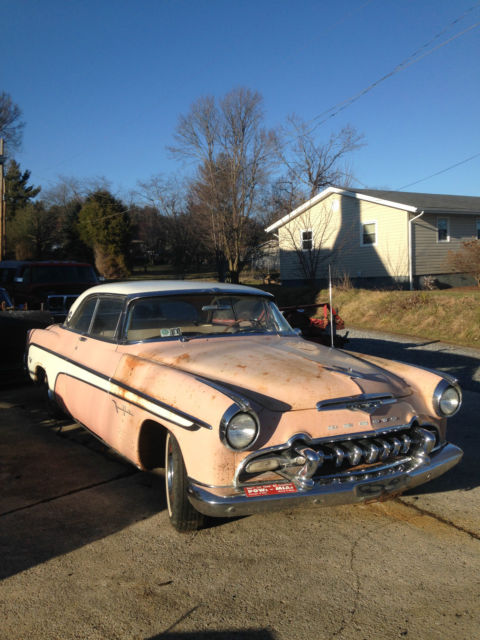 1955 DESOTO FIREFLITE SPORTSMAN 2DR HTP UNRESTORED PINK BARN FIND 291 HEMI 4V 1955 DeSoto Fireflite