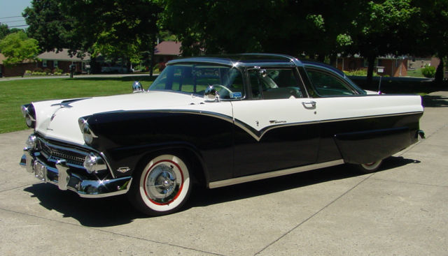 1955 FORD BLACK AND WHITE CUSTOM CROWN VICTORIA SHOW WINNER LOOK! 1955 Ford Crown Victoria