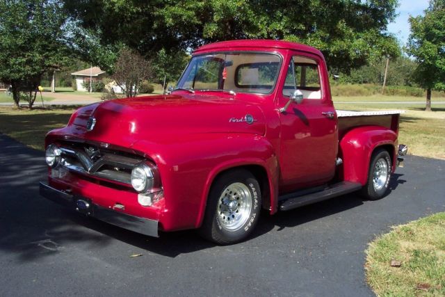 1955 FORD F-100 SOLID TRUCK OLDER RESTORED WITH UPDATES 350/350 PS A/C &HEAT 1955 Ford F-100 CUSTOM
