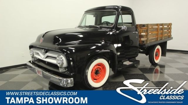 1955 Ford F-250 Stake Bed Pickup Truck 292 V8 4 Speed Manual Classic Vintage Col 1955 Ford F-250 Stake Bed