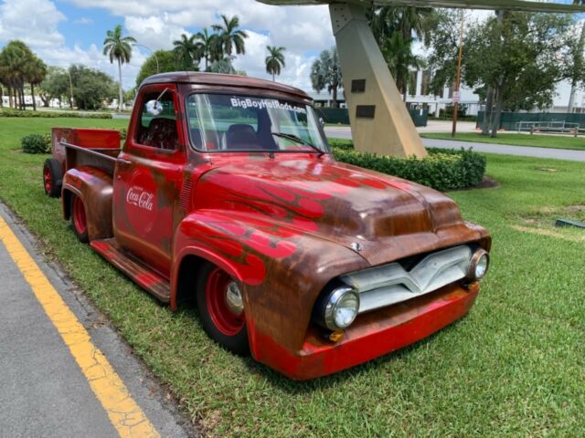 1955 FORD F100 PATINA LATE MODEL FRAME V8 4.6l VORTEC FUEL INJECTED SLAMMED! 1955 Ford F-100