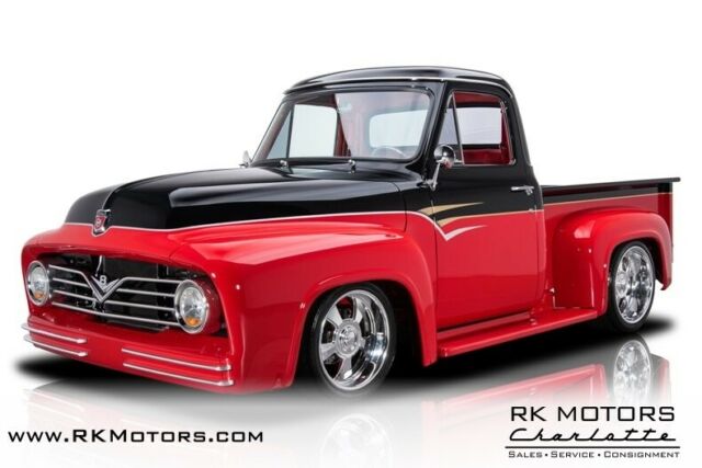 1955 Ford F100 Pickup Truck Red Pickup Truck 4.6 Liter DOHC 32 Valve V8 4 Speed 1955 Ford F-100 Pickup Truck
