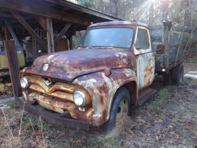 1955 Ford F500 Flat Bed Truck F-500 1955 Ford F-500
