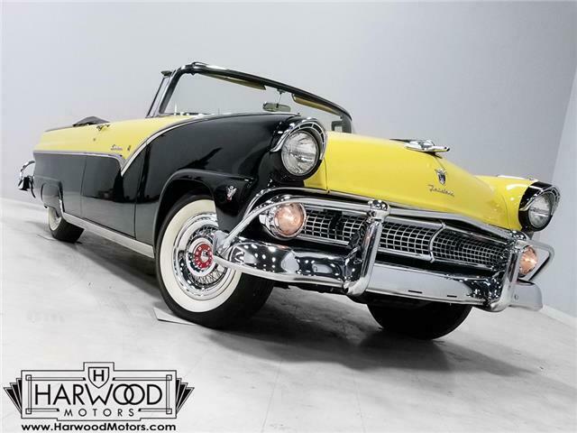 1955 Ford Fairlane Sunliner Convertible 13160 Miles Goldenrod Yellow and Raven 1955 Ford Fairlane Sunliner Convertible --