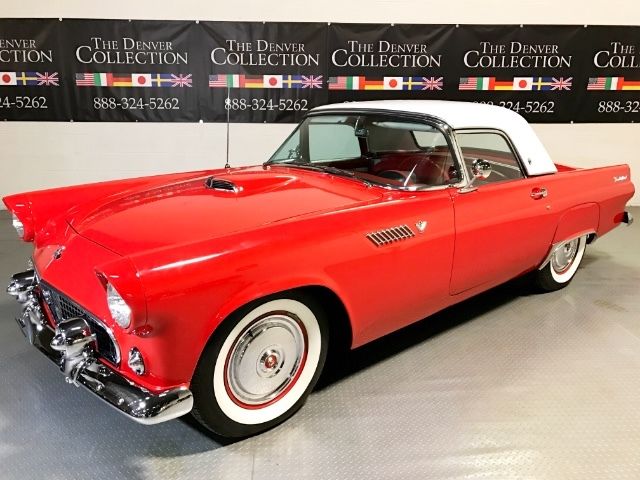 1955 Ford Thunderbird Deluxe with removable top 39,800 Miles Red Convertible 292 1955 Ford Thunderbird Deluxe with removable top