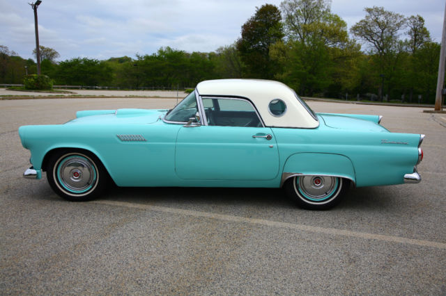 1955 FORD THUNDERBIRD, Removable Hard Top Convertible, Thunderbird Blue 1955 Ford Thunderbird