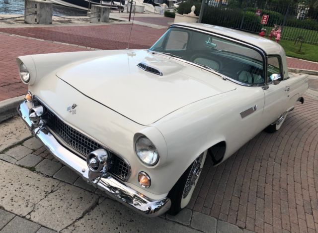 1955 Ford Thunderbird White new black Top Wire Wheels 12V AC - photo 11