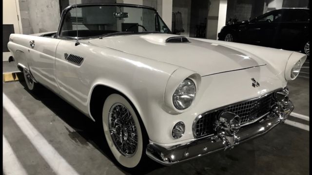1955 Ford Thunderbird White new black Top Wire Wheels 12V AC - photo 5
