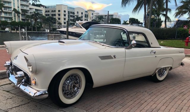1955 Ford Thunderbird White new black Top Wire Wheels 12V AC - photo 8