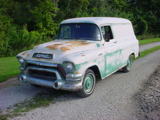 1955 GMC PANEL TRUCK RARE SOLID TEXAS SEDAN DELIVERY CHEVROLET HARLEY TRADES 1955 GMC Other
