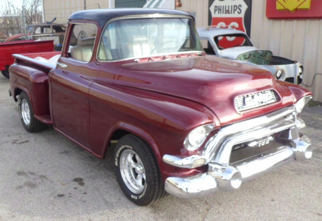 1955 G.M.C.1/2 ton pickup-big window-V/8-automatic-hot rod-rat rod-CHEVY-vintage 1955 GMC Other