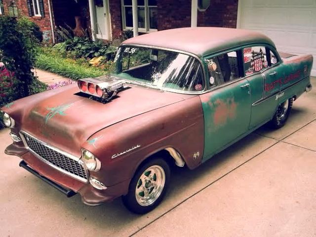 1955 Hot Rod Rat Rod Gasser Patina Vintage Cruise Classic Performance Cool !!! 1955 Chevrolet Bel Air/150/210