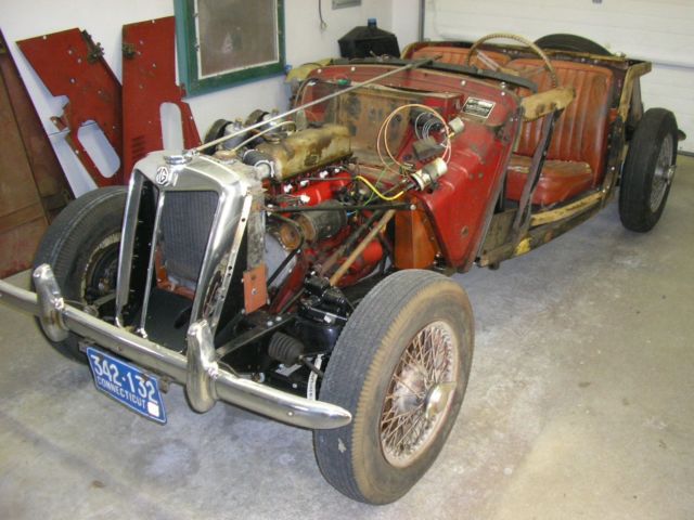 1955 MG TF 1500 MATCHING #s, RUNNING, COMPLETE, WIRES, SOLID GARAGE FIND PROJECT 1955 MG T-Series