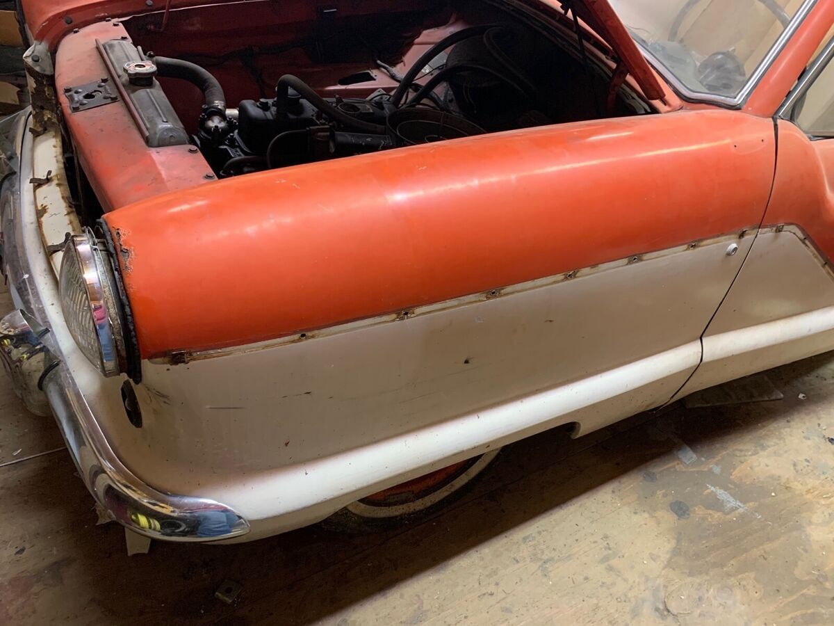 1955 Nash Metropolitan Convertible Orange FWD Automatic 1955 Nash Metropolitan