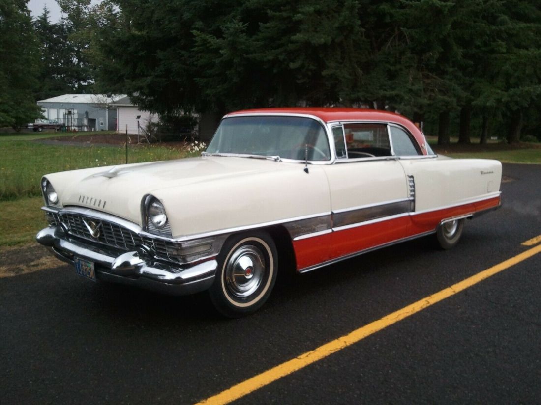 1955 Packard 400 2 Doors Hardtop Coupe White and Red Classic Collectible Car 1955 Packard Packard 400