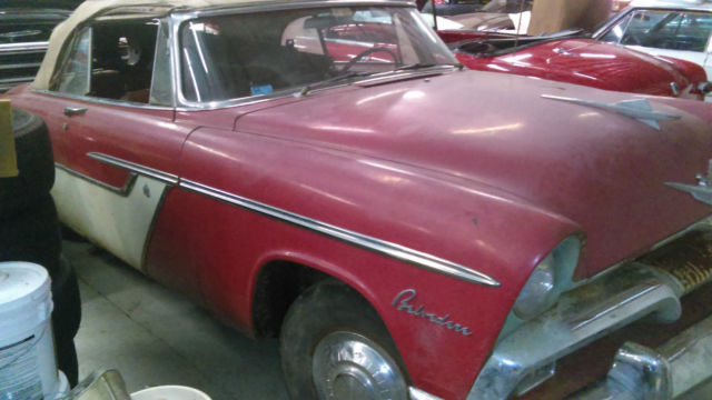 1955 PLYMOUTH BELVEDERE CONVERTIBLE ONE OWNER BARN FIND PROJECT STORED SINCE 65 1955 Plymouth BELVEDERE CONVERTIBLE