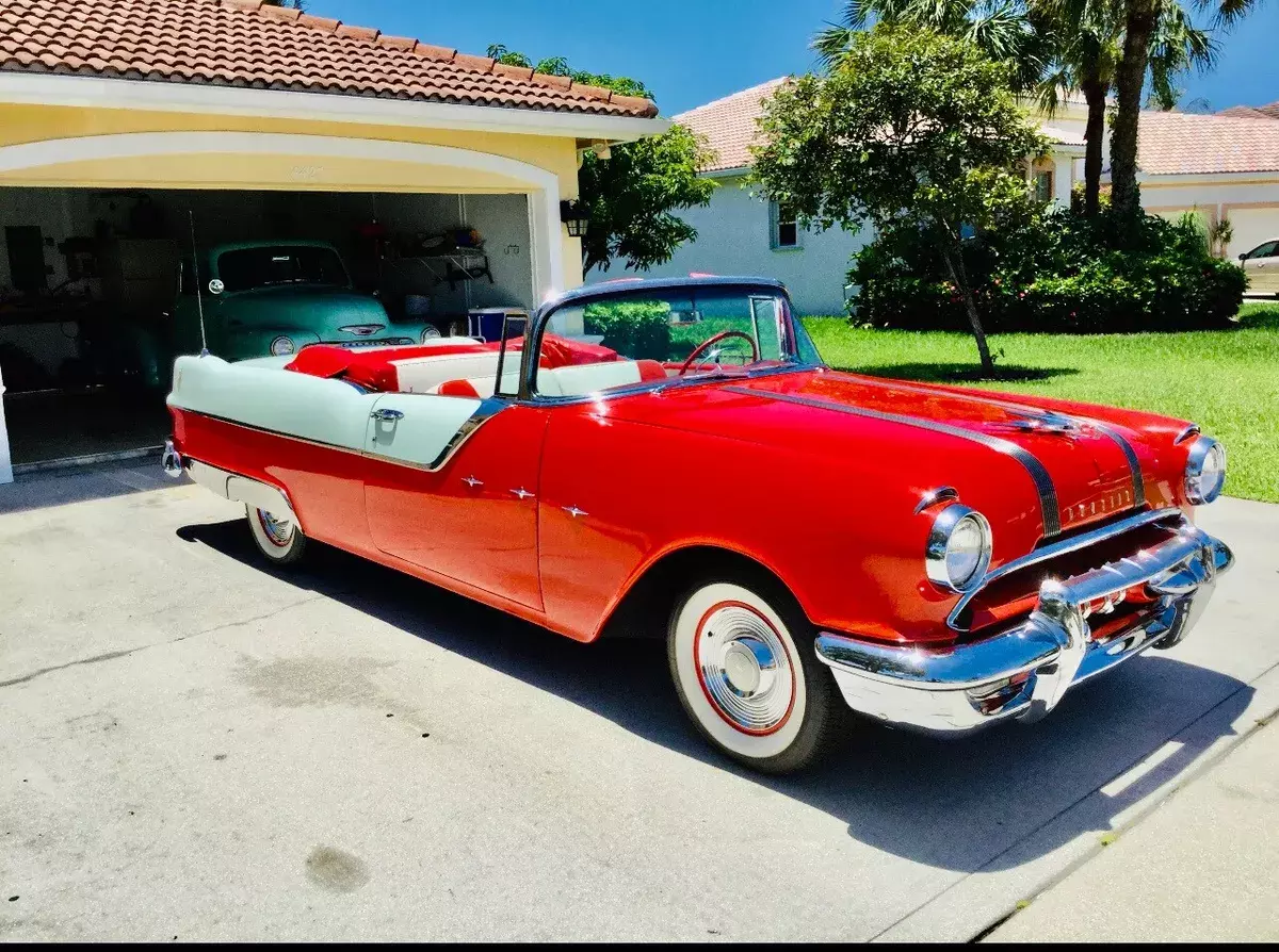 1955 Pontiac Star Chief Convertible Red RWD Automatic 1955 Pontiac Star Chief