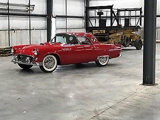 1955 Red Ford Thunderbird Convertible With Both Tops. 3 Speed Manual / overdrive 1955 Ford Thunderbird Convertible