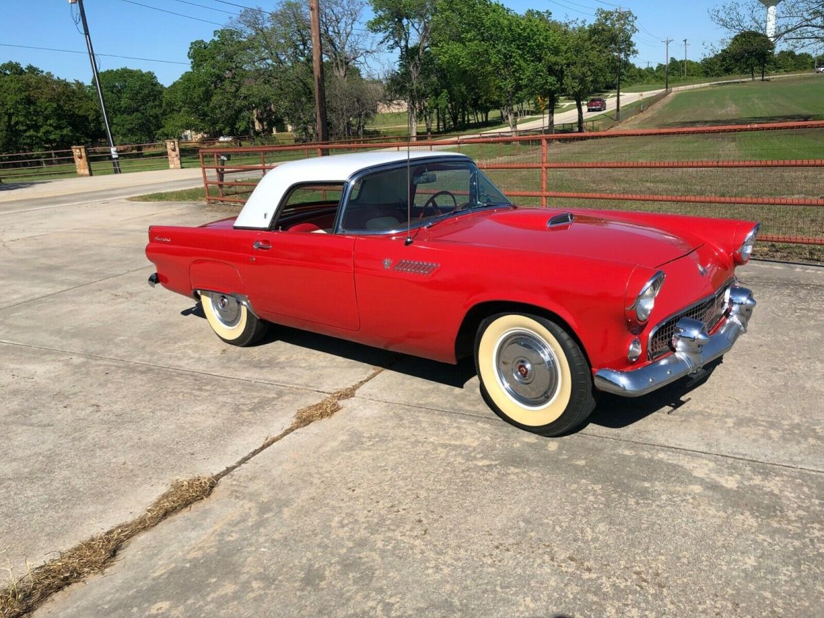 1955 Red Thunderbird Tbird Convertible NO RESERVE Fun Driver! Hard and Soft Tops 1955 Ford Thunderbird