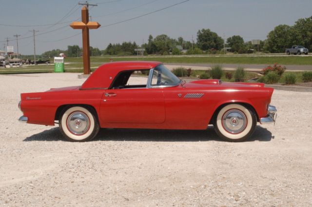1955 T-Bird Convertible Red with Black Interior 1955 Ford Thunderbird Base Convertible 2-Door