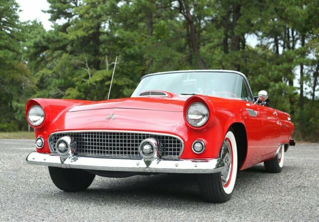 1955 Thunderbird - 292 V8 Engine Factory Torch Red 1955 Ford Thunderbird
