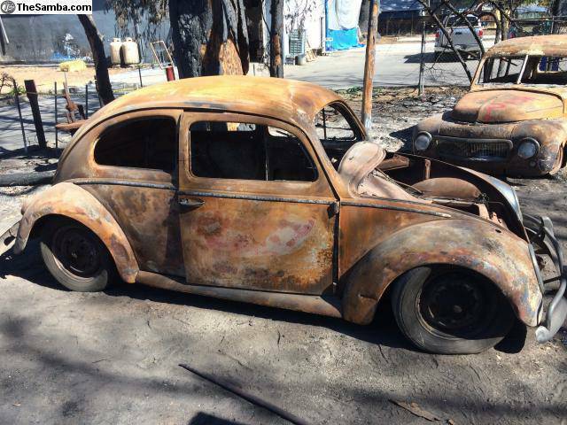 1955 volkswagen beetle ribbed door semaphore car that was in a fire 1955 Volkswagen Beetle - Classic
