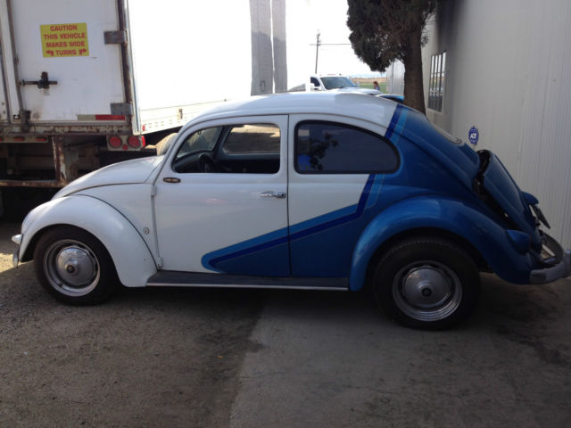 1955 Volkswagon Beetle European Oval Window Hard Top Blue & White 1955 Volkswagen Beetle - Classic Wolfsburg Edition