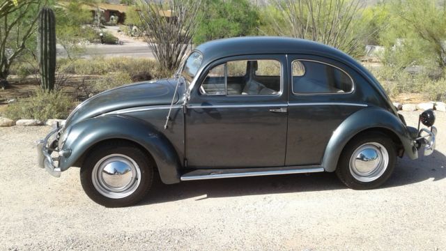 1955 VW De Luxe Sedan Beetle Oval 1955 Volkswagen Beetle - Classic Beetle De Luxe