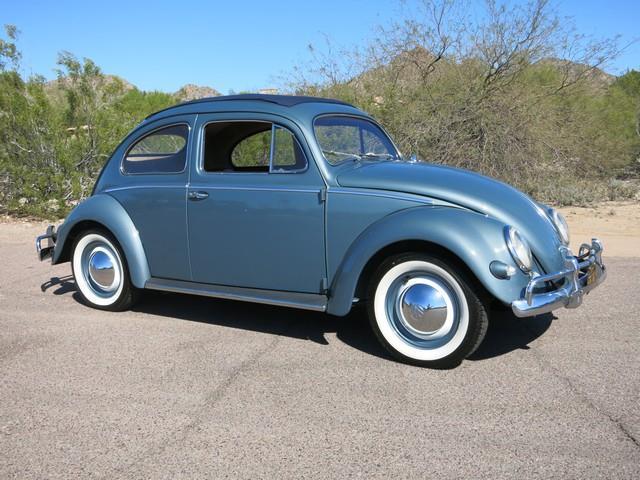 1955 VW RAGTOP! WOW!! NO RESERVE!!! 104k MILES...STRATO SILVER...FRESH RESTO. 1955 Volkswagen Beetle - Classic
