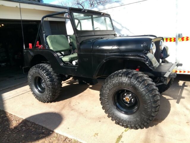 1955 Willys CJ5 Jeep 4x4 with 12ft car hauler trailer 1955 Jeep Willys