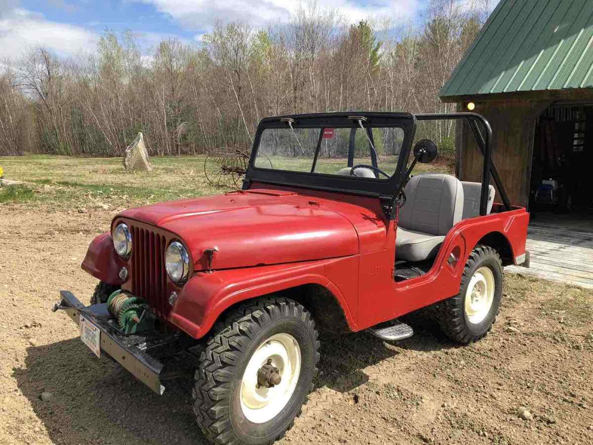 1955 Willys jeep Red 4WD Manual 1955 Willys jeep