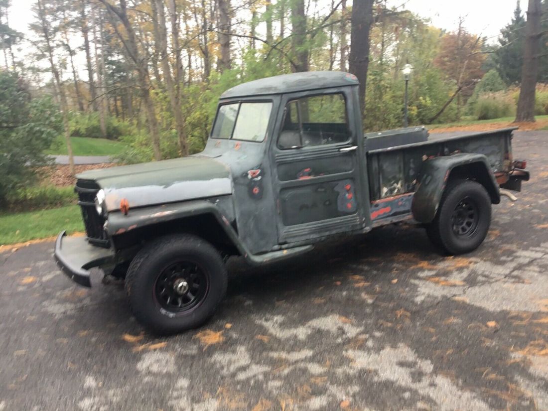 1955 Willys Pickup White 4WD Manual 1955 Willys Pickup