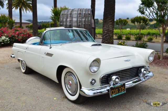 1956 "BLACK PLATE" CALIFORNIA T-BIRD - ORIGINAL SURVIVOR, 312 C.I. FACT. HARDTOP 1956 Ford Thunderbird Hardtop / Convertible