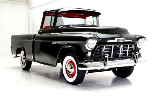 1956 Chevrolet Cameo Pickup Black with Red Interior, Amazing Frame Off, V8, Wi - photo 2