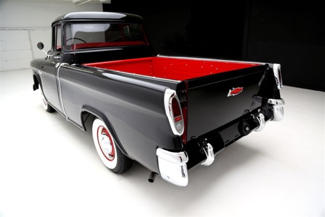 1956 Chevrolet Cameo Pickup Black with Red Interior, Amazing Frame Off, V8, Wi - photo 6