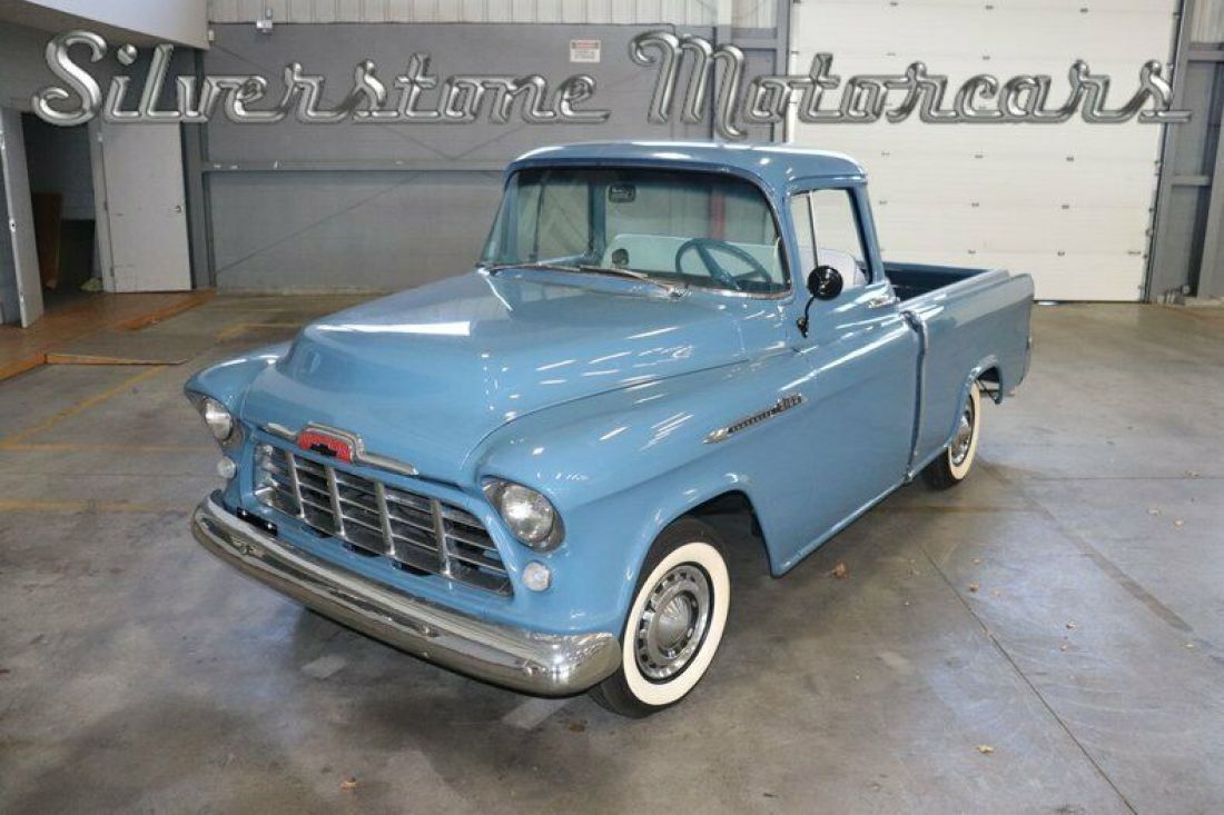 1956 Blue Cameo Reduced Price Rare Glass Fenders Restored Original Manual 1956 Chevrolet Other Pickups