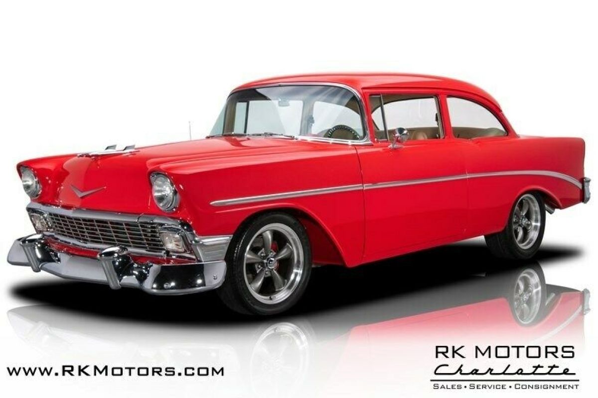 1956 Chevrolet 150 Viper Red Sedan 350 V8 5 Speed Manual 1956 Chevrolet Bel Air/150/210