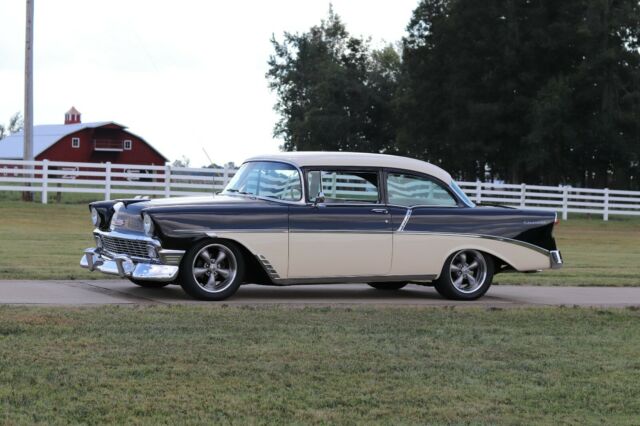 1956 Chevrolet 210 2-Door Sedan - Onyx Black & India Ivory 1956 Chevrolet Bel Air/150/210 2 Door Sedan