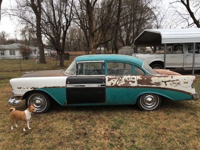1956 chevrolet 210 ,4 door post Runs and drives needs some work to be inspected 1956 Chevrolet Bel Air/150/210
