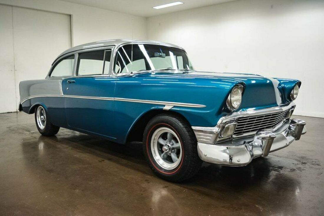 1956 Chevrolet 210 5463 Miles Teal Hardtop ATK Aluminum Headed Performance 350c 1956 Chevrolet Bel Air/150/210